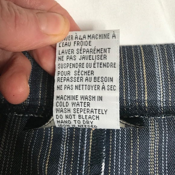 Patchwork Striped Denim Skirt with Embroidered Detail - Picture 11 of 11